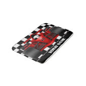 Red Race Car Drag Rennen Rug Mat Wohngestaltung Badematte (Schrägansicht)