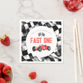 Red Race Car Fast 1 Party zum 1. Serviette (Beispiel)