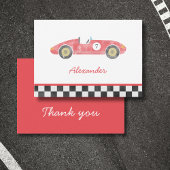 Red Race Car Geburtstag Mitteilungskarte