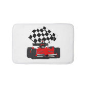 Red Race Car mit Checkbox Badematte (Vorderseite)