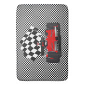 Red Race Car mit Checkbox Badematte (Vorderseite Vertikal)