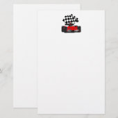 Red Race Car mit Checkbox Briefpapier (Vorne/Hinten)