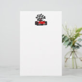 Red Race Car mit Checkbox Briefpapier (Stehend Vorderseite)