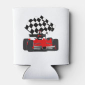 Red Race Car mit Checkbox Dosenkühler (Rückseite)