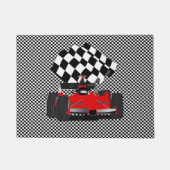 Red Race Car mit Checkbox Fußmatte (Vorderseite)
