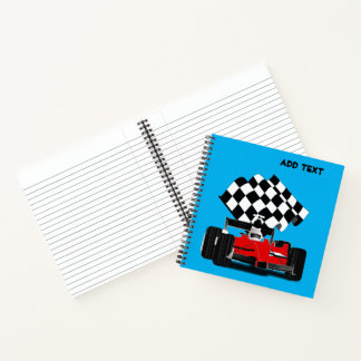 Red Race Car mit Checkbox Notizblock