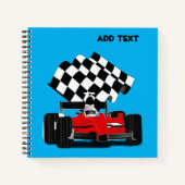 Red Race Car mit Checkbox Notizblock (Vorderseite)