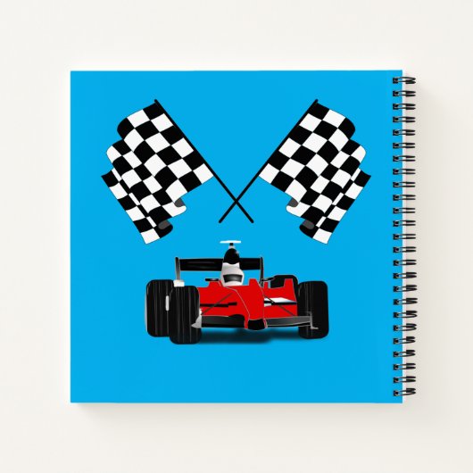 Red Race Car mit Checkbox Notizblock (Rückseite)