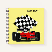 Red Race Car mit Checkbox Notizblock (Vorderseite)