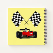 Red Race Car mit Checkbox Notizblock (Rückseite)