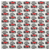 Red Race Car mit Checkbox Stoff (Muster)