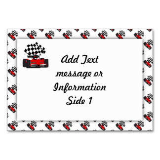 Red Race Car mit Checkbox Tischnummer