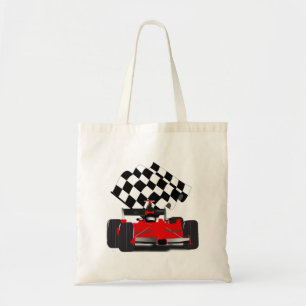Red Race Car mit Checkbox Tragetasche