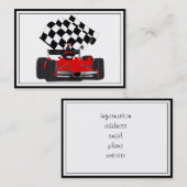 Red Race Car mit Checkbox Visitenkarte (Vorne/Hinten)