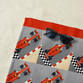 Red Race Car Racing Fan Sports Strandtuch (Beispiel)