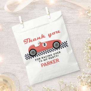 Red Race Car Racing Geburtstagsparty Geschenktütchen