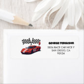 Red Race Car Rücksendeadresse (Insitu)