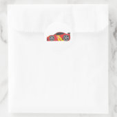 Red Race Car Runder Aufkleber (Tasche)