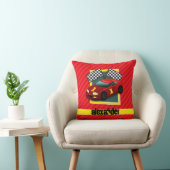 Red Race Car; Scarlet Red Strips Kissen (Stuhl )