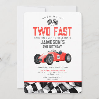 Red Race Car Zwei Fast 2. Geburtstag Party laden e