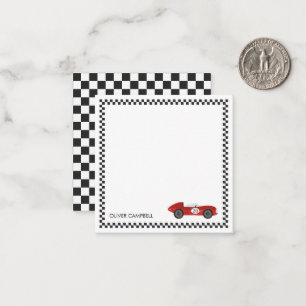 Red Race Card Jungs personalisiert Mitteilungskarte