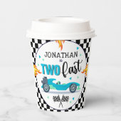 Red Racer Birthday Party for Toddler Boy Pappbecher (Rückseite)