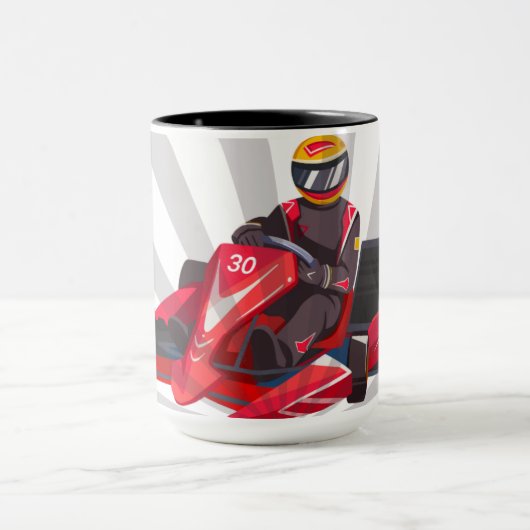 Red Racing Car Driver Tasse (Zentrum)