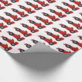 Red Racing Car Geschenkpapier (Ecke)