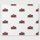 Red Racing Car Geschenkpapier (Flach)