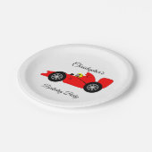 Red Racing Car Pappteller (Schrägansicht)