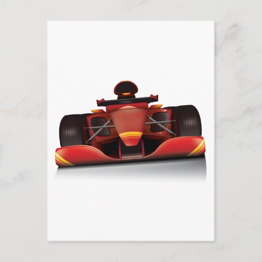 Red Racing Car Postkarte (Vorderseite)