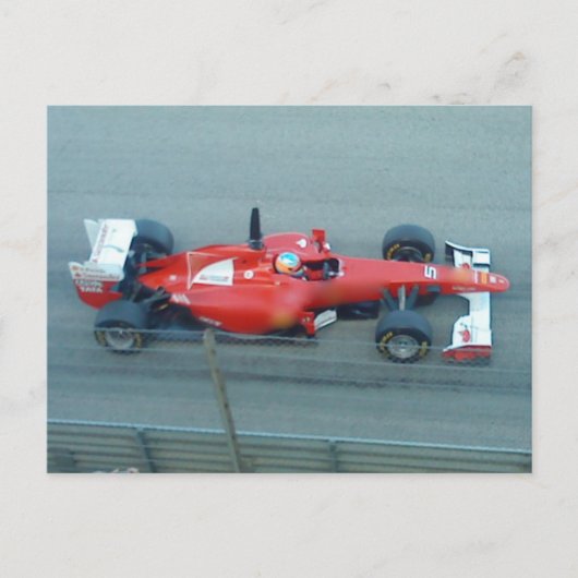 Red Racing Car Postkarte (Vorderseite)