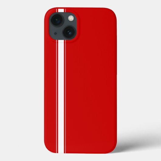 Red Racing Stripe Case-Mate iPhone Hülle (Rückseite)