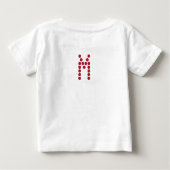 Red Rag Queen Textile Doll mit Ihrem Monogramm Baby T-shirt (Rückseite)