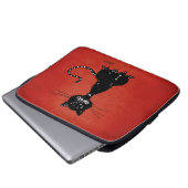 Red Ragged Evil Black Cat Laptopschutzhülle (Vorne Knopf)