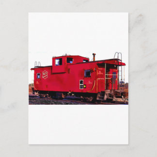 Red Railway Caboose Postkarte