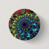 Red Rainbow Burst Button (Vorderseite)