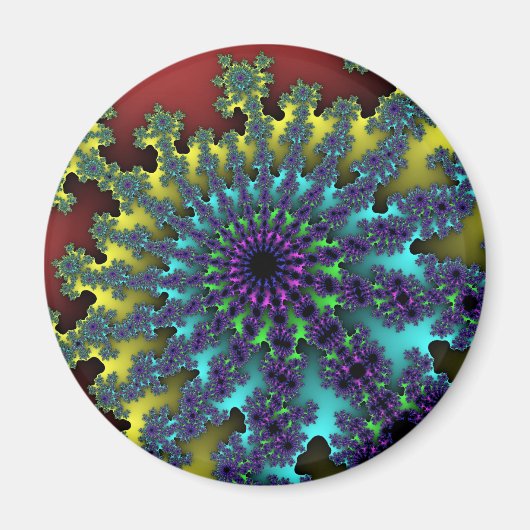 Red Rainbow Burst Magnet (Vorne)