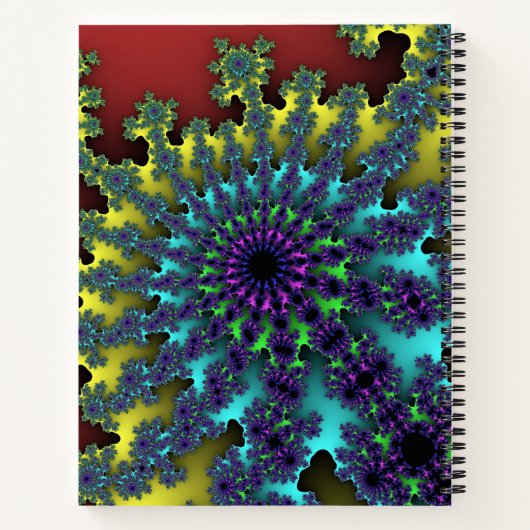 Red Rainbow Burst Notizblock (Rückseite)