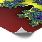 Red Rainbow Burst Poster (Ecke)