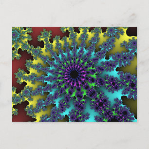 Red Rainbow Burst Postkarte