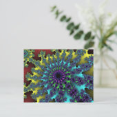 Red Rainbow Burst Postkarte (Stehend Vorderseite)