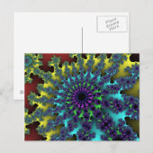Red Rainbow Burst Postkarte (Vorne/Hinten)