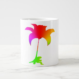 Red Rainbow Floral Gift Jumbo-Tasse