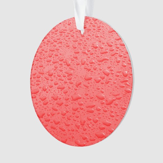 Red Raindrops on Car Ornament (Vorderseite)