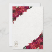 Red Ranchero Princess Quinceanera Einladung (Rückseite)