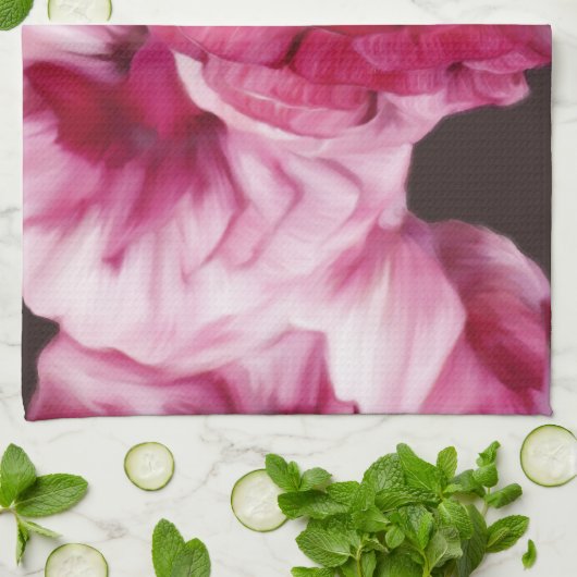 Red Ranunculus Küchentuch (Gefaltet)