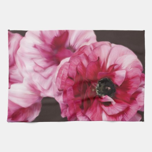 Red Ranunculus Küchentuch (Horizontal)