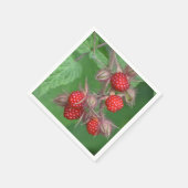 Red Raspberries Paper Napkin Serviette (Ecke)