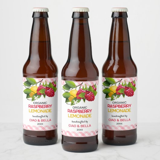 Red Raspberry Lemonade Bierflaschenetikett (Flaschen)